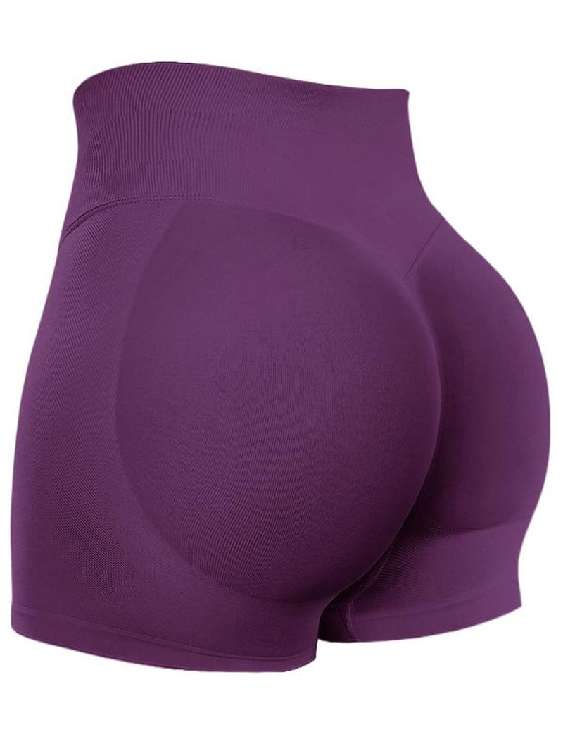 Seamless Shorts for Women, 1-5 Pack Invisable Scrunch Butt Lifting Gym Seamless Booty Biker Shorts, Breathable Comfortable High Stretch Skinny Shorts, Gym Shorts, Ladies Sportswear for Indoor Outdoor Wear