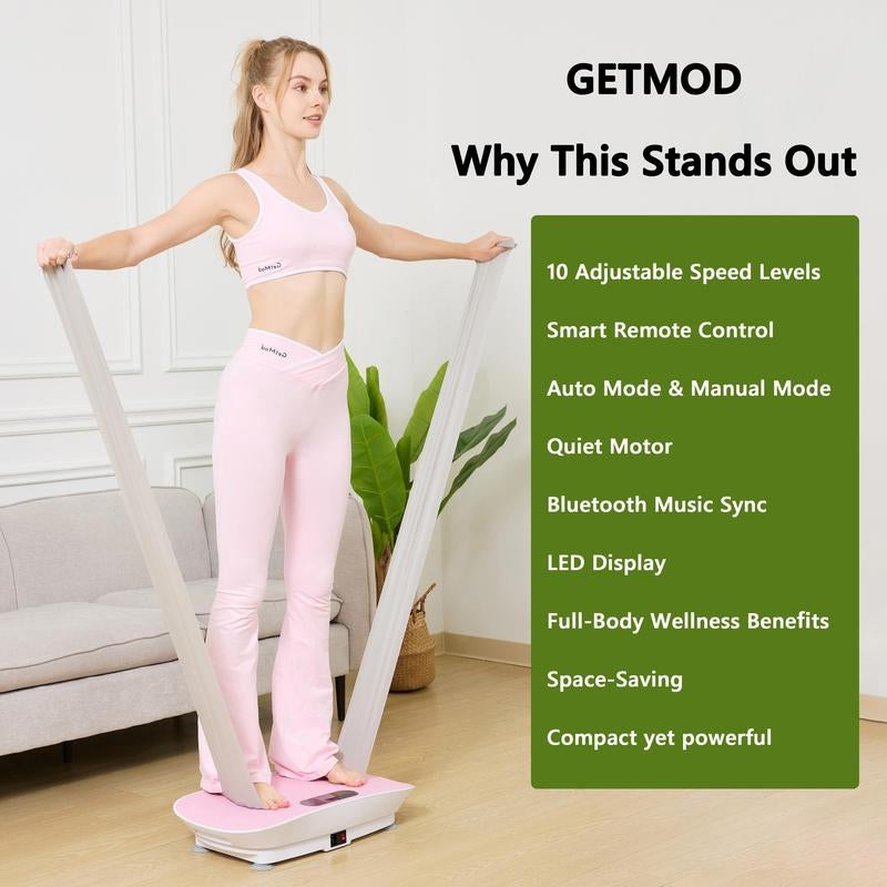 Getmod plus Size Smart Vibration Plates Pro Exercise Equipment , Full Body Workout Machine at Home Gym Stuff Vibrational Platform for Wellness and Fitness Bluetooth Speaker #1