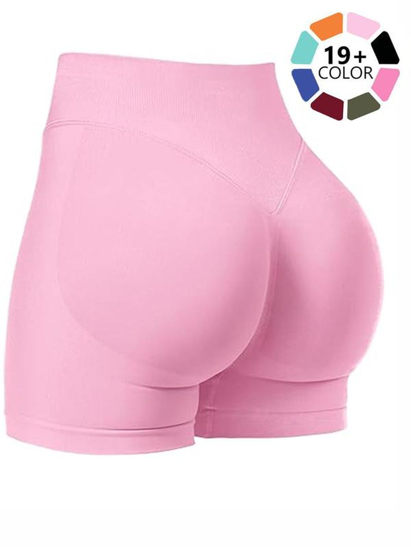 Seamless Shorts for Women, 1-5 Pack Invisable Scrunch Butt Lifting Gym Seamless Booty Biker Shorts, Breathable Comfortable High Stretch Skinny Shorts, Gym Shorts, Ladies Sportswear for Indoor Outdoor Wear
