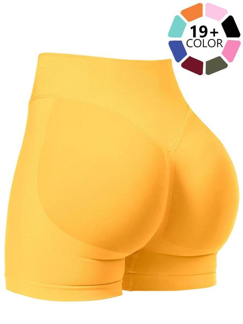 Seamless Shorts for Women, 1-5 Pack Invisable Scrunch Butt Lifting Gym Seamless Booty Biker Shorts, Breathable Comfortable High Stretch Skinny Shorts, Gym Shorts, Ladies Sportswear for Indoor Outdoor Wear