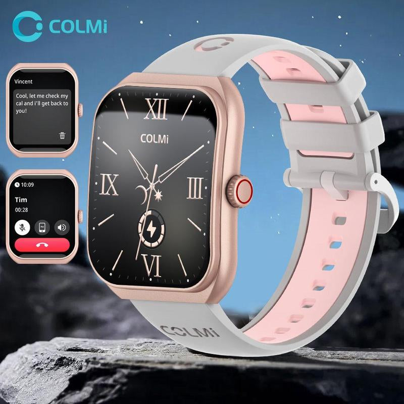 COLMI P86 2.04" Fashion Touch Screen Smart Watch with Answer/Make Calls/Message Reminder, Multifunctional Fitness Watch with 100+ Sports Modes, DIY Watch Dials, Smart Watches for Iphone/Andriod, Activity Tracker for Men Women