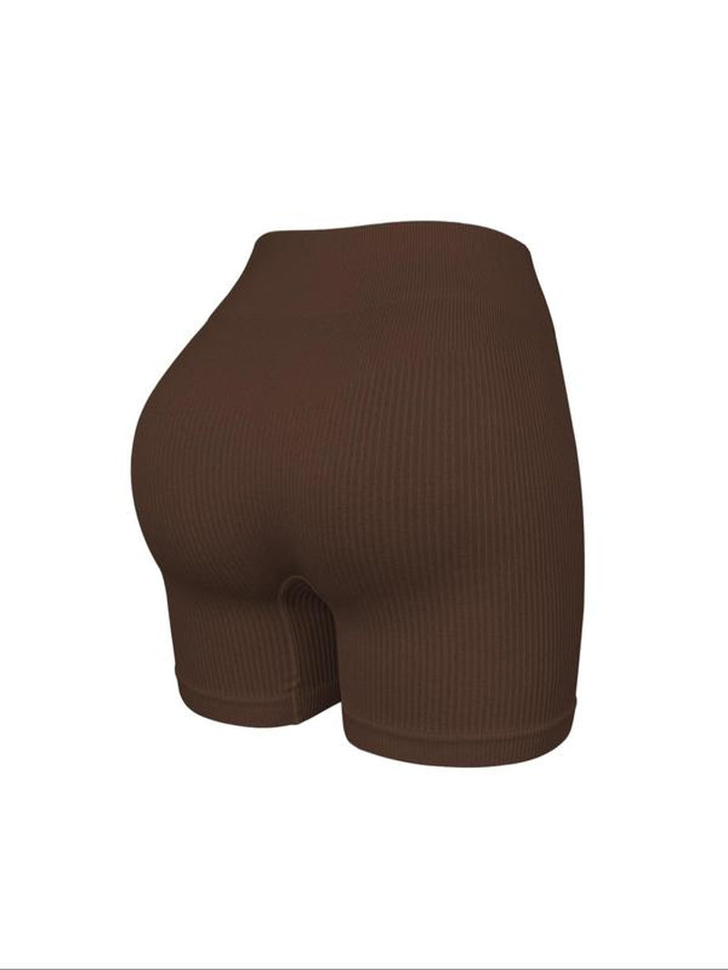 Women'S Solid High Waist Sports Gym Shorts, Casual Comfy Breathable Seamless Skinny Biker Shorts for Gym Workout Cycling Running, Summer Outfits 2024, Women Sport & Outdoor Clothing for Summer