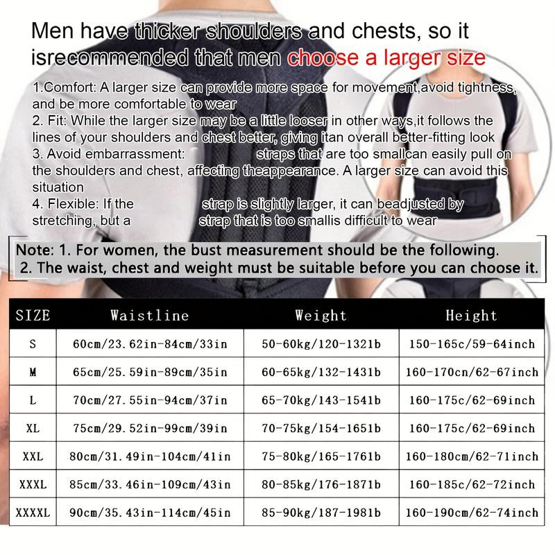 2024 New Style Back Support Belt, Back Brace for Men & Women, Adjustable Back Straightener, Back Support Belt for Home Gym Workout