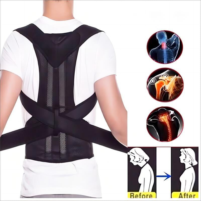 2024 New Style Back Support Belt, Back Brace for Men & Women, Adjustable Back Straightener, Back Support Belt for Home Gym Workout