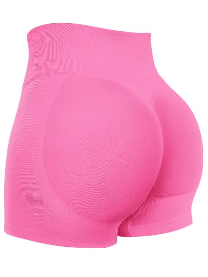 Seamless Shorts for Women, 1-5 Pack Invisable Scrunch Butt Lifting Gym Seamless Booty Biker Shorts, Breathable Comfortable High Stretch Skinny Shorts, Gym Shorts, Ladies Sportswear for Indoor Outdoor Wear
