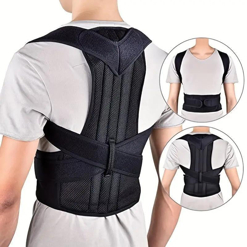 2024 New Style Back Support Belt, Back Brace for Men & Women, Adjustable Back Straightener, Back Support Belt for Home Gym Workout