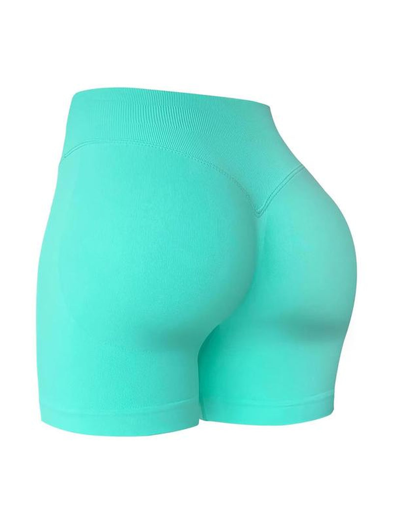 Seamless Shorts for Women, 1-5 Pack Invisable Scrunch Butt Lifting Gym Seamless Booty Biker Shorts, Breathable Comfortable High Stretch Skinny Shorts, Gym Shorts, Ladies Sportswear for Indoor Outdoor Wear