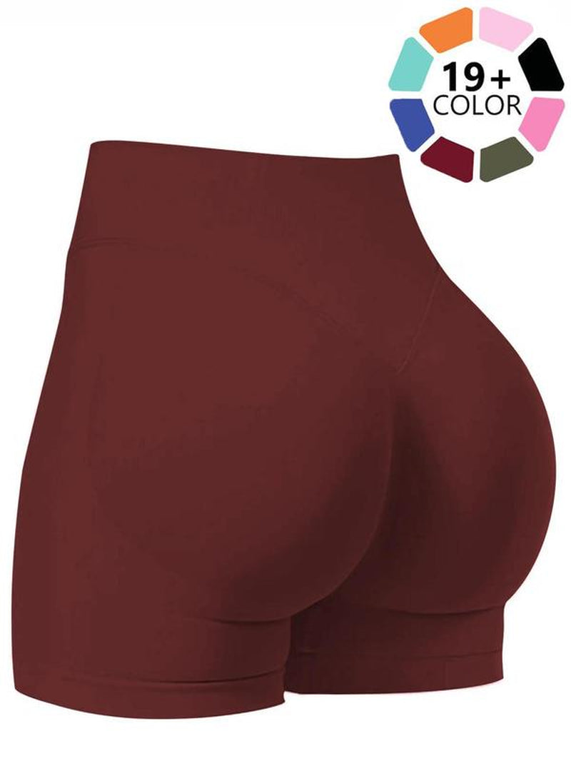 Seamless Shorts for Women, 1-5 Pack Invisable Scrunch Butt Lifting Gym Seamless Booty Biker Shorts, Breathable Comfortable High Stretch Skinny Shorts, Gym Shorts, Ladies Sportswear for Indoor Outdoor Wear